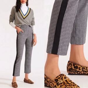Veronica Beard Black and White Cropped Pants 14 XL L 12 10